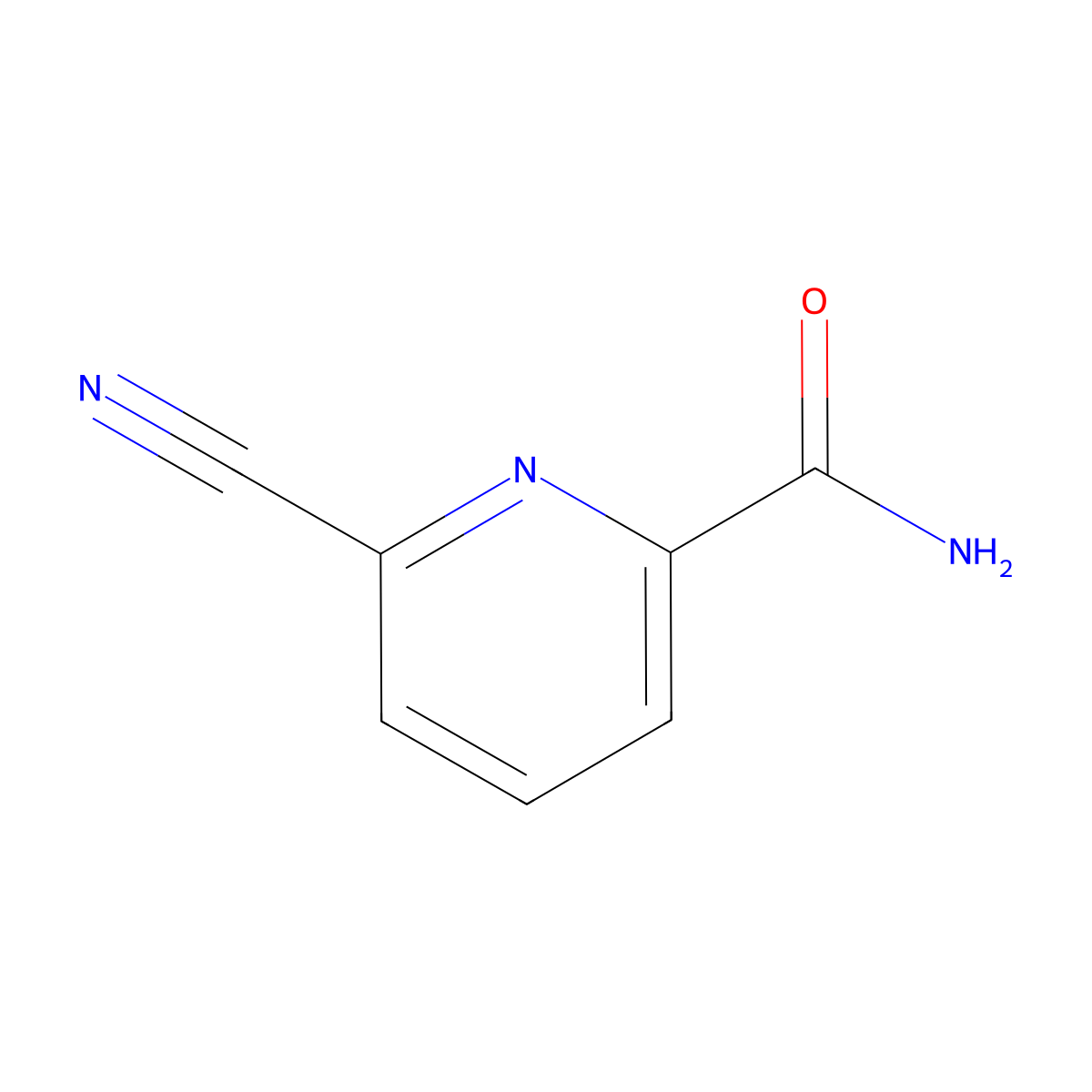 6-Cyanopicolinamide molecular structure, CAS 52368-18-0