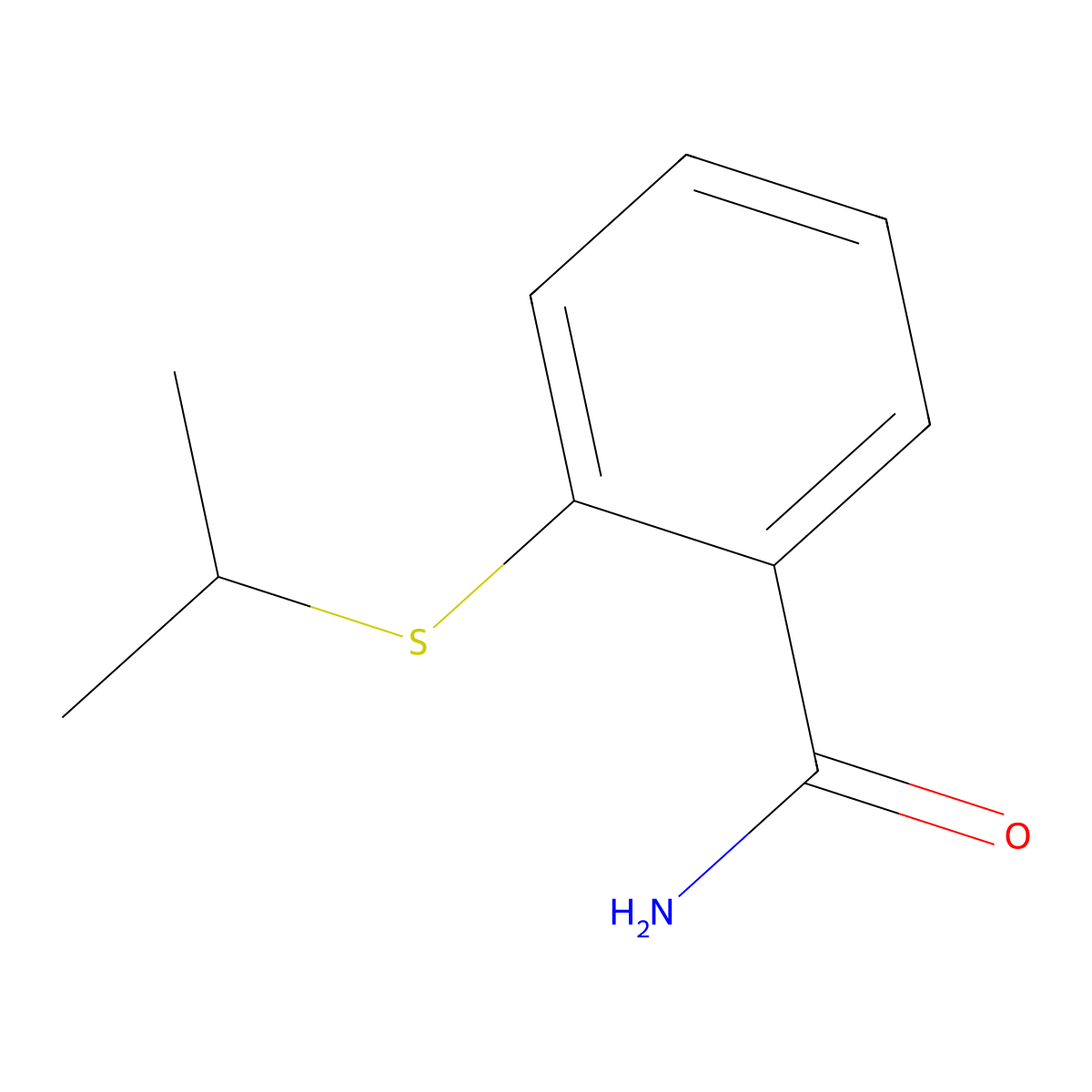 2-(Propan-2-ylsulfanyl)benzamide molecular structure, CAS 52369-59-2