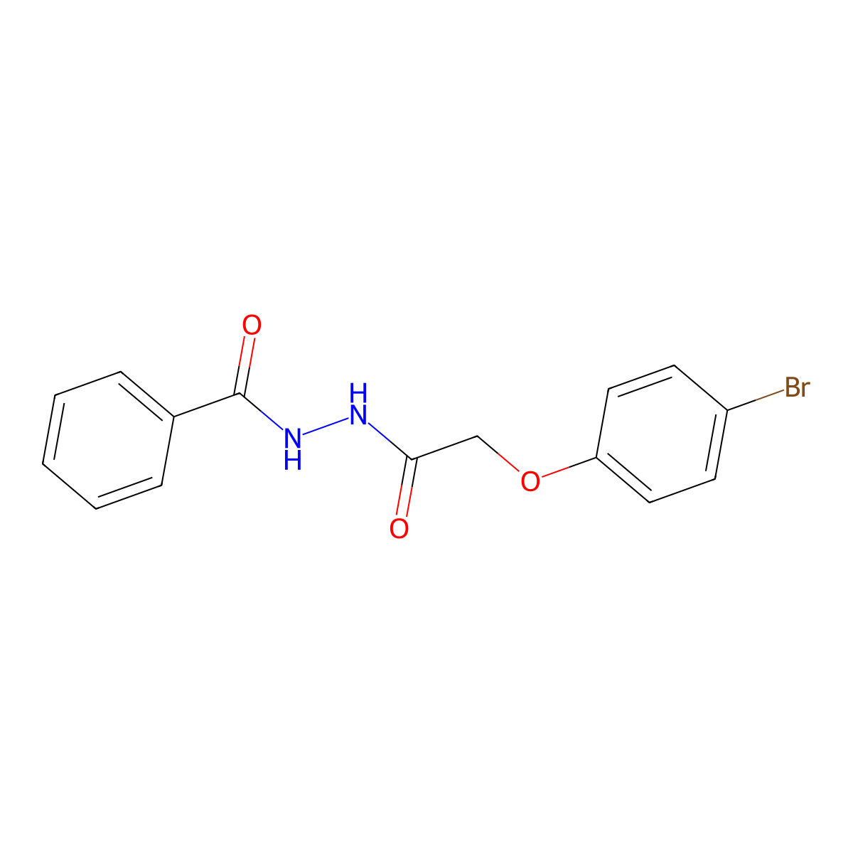 N'-[2-(4-bromophenoxy)acetyl]benzohydrazide molecular structure, CAS 5237-44-5