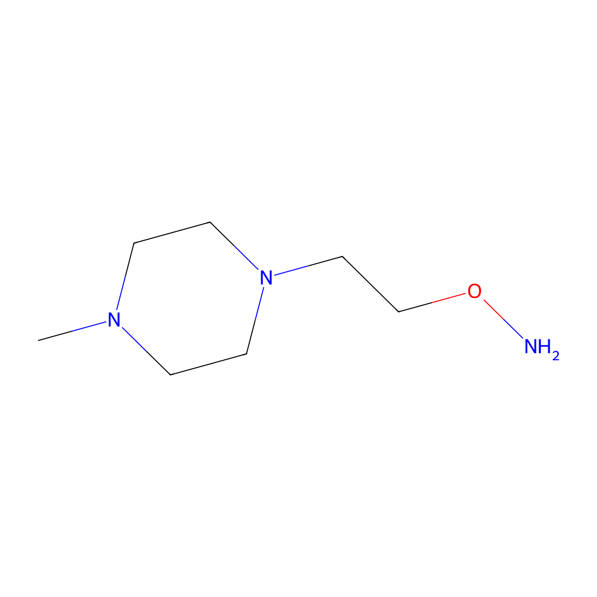O-[2-(4-Methylpiperazin-1-yl)ethyl]hydroxylamine molecular structure, CAS 52370-43-1