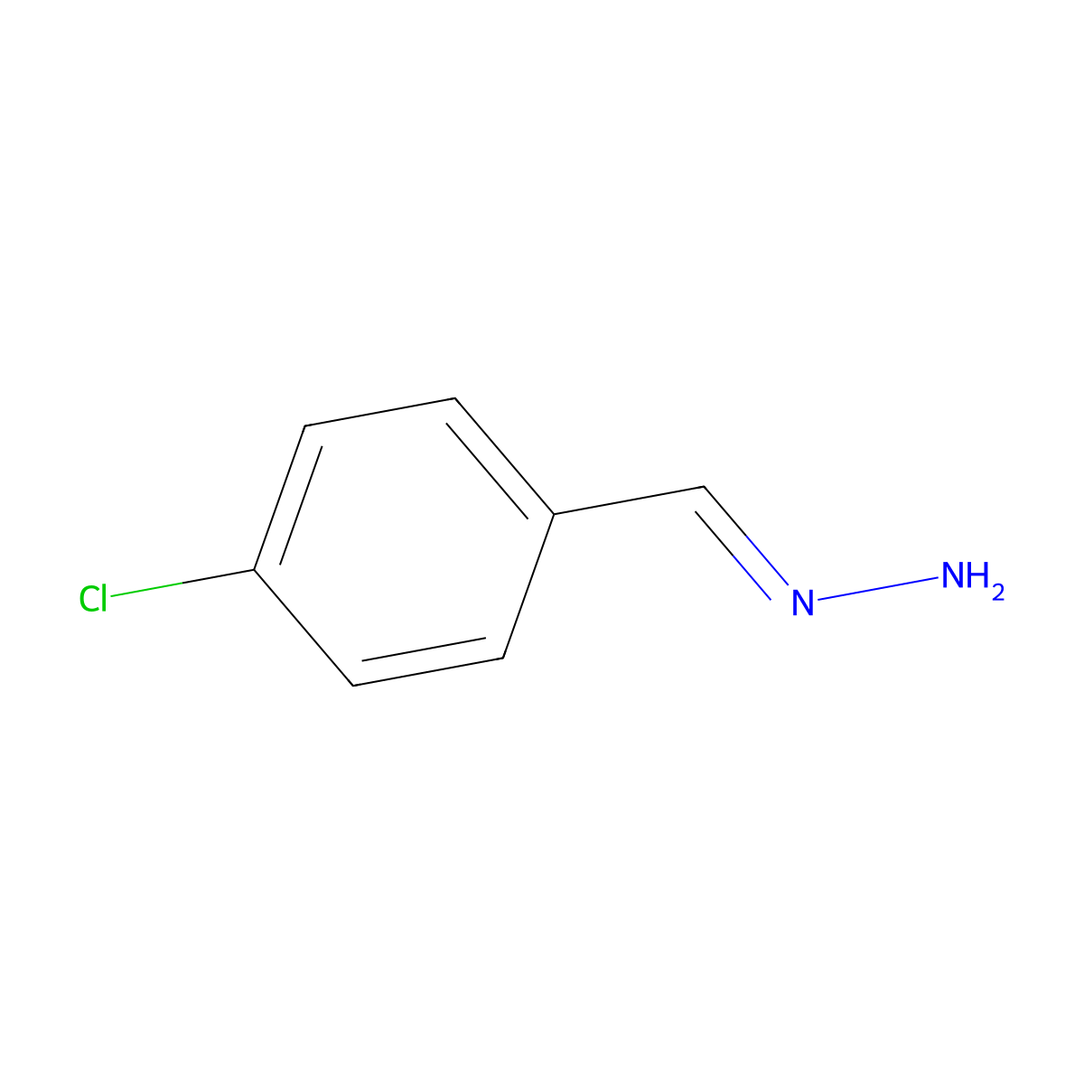 Benzaldehyde, 4-chloro-, hydrazone molecular structure, CAS 52372-80-2
