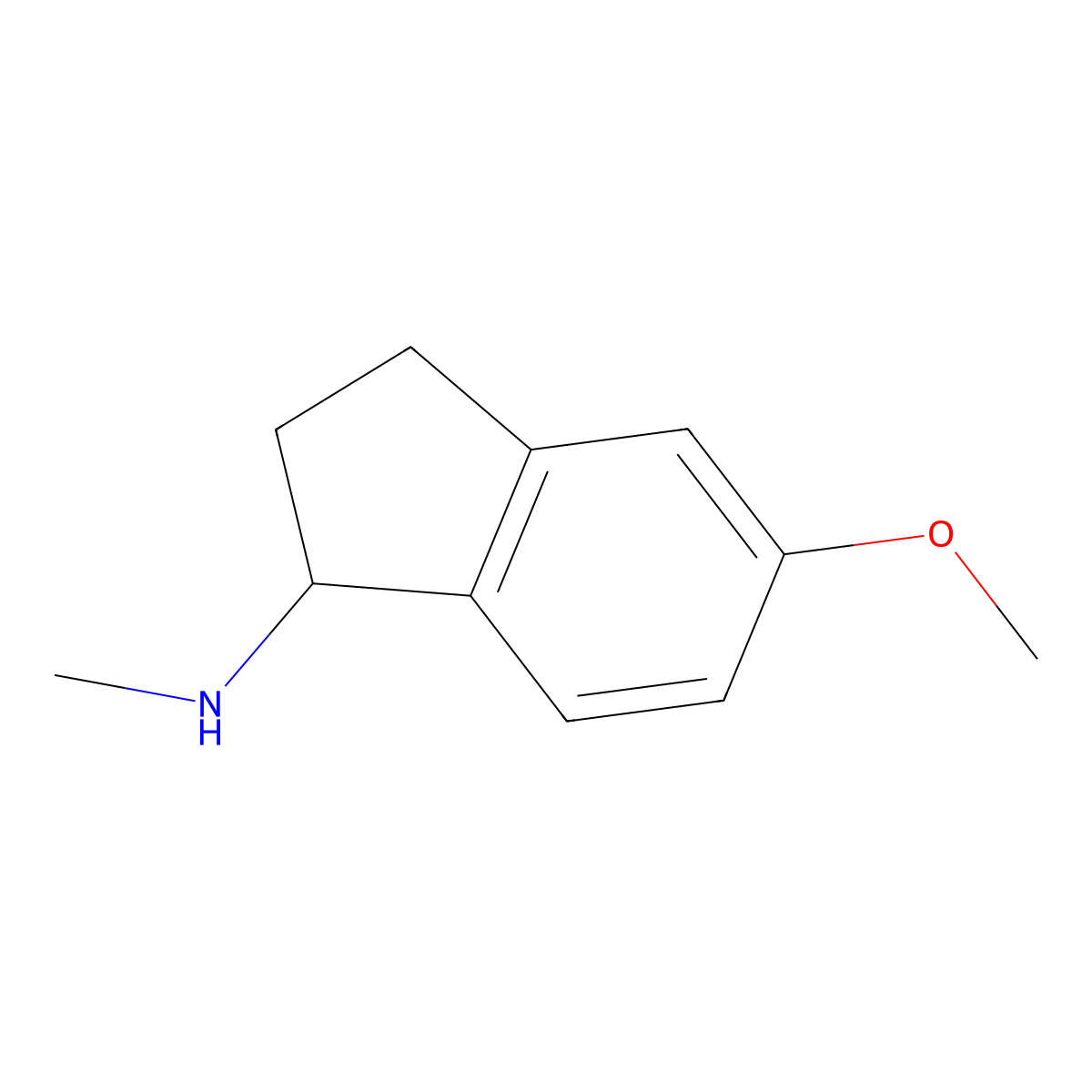 5-Methoxy-N-methyl-2,3-Dihydro-1H-inden-1-amine molecular structure, CAS 52372-93-7