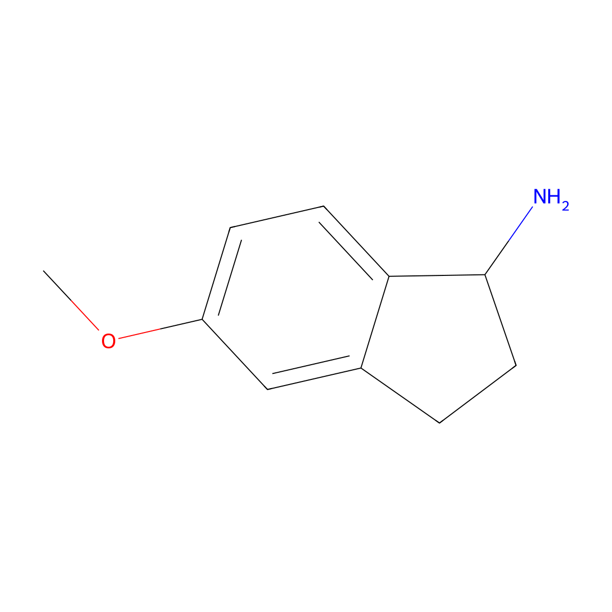 5-methoxy-2,3-dihydro-1H-inden-1-amine molecular structure, CAS 52372-95-9
