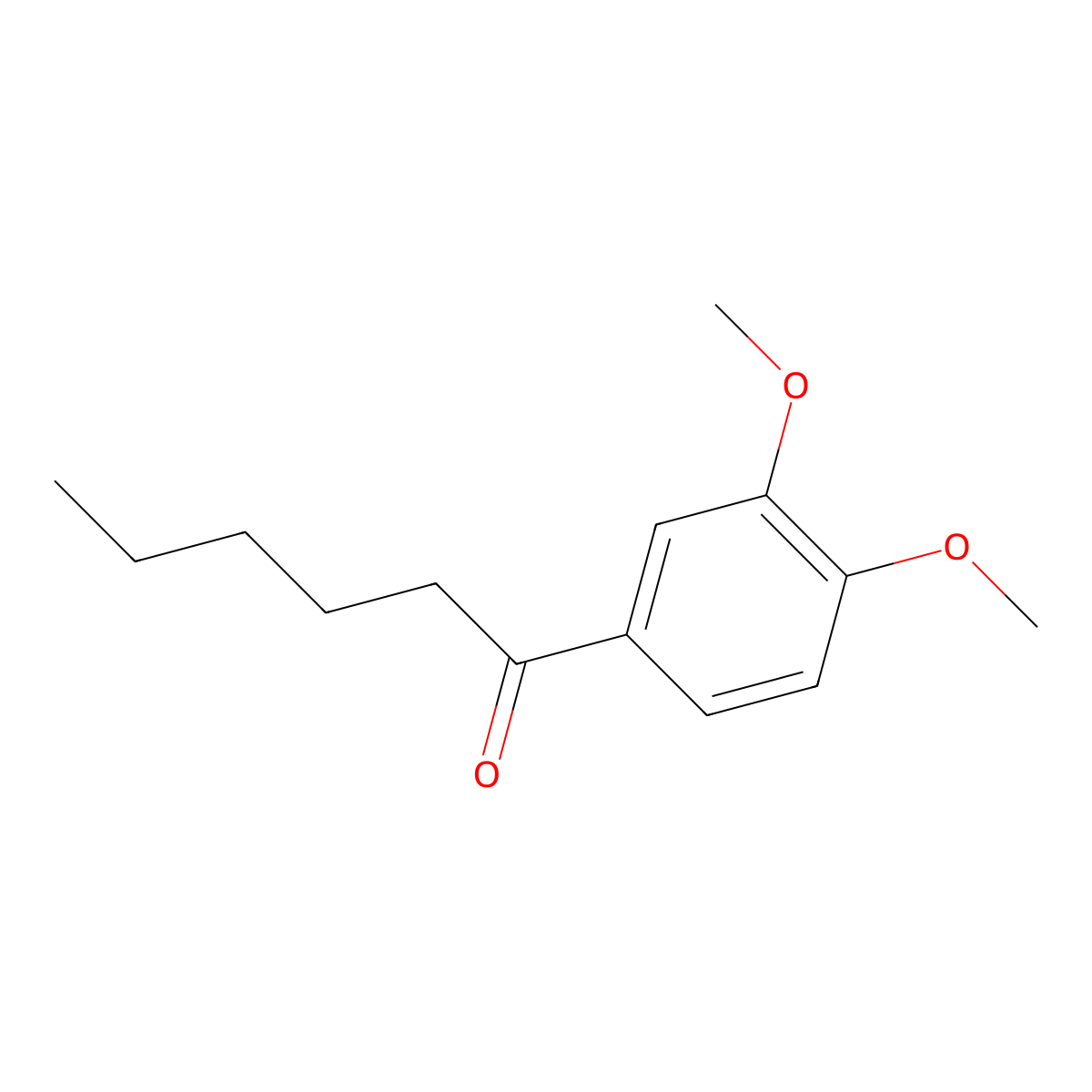 1-(3,4-Dimethoxyphenyl)hexan-1-one molecular structure, CAS 52375-87-8