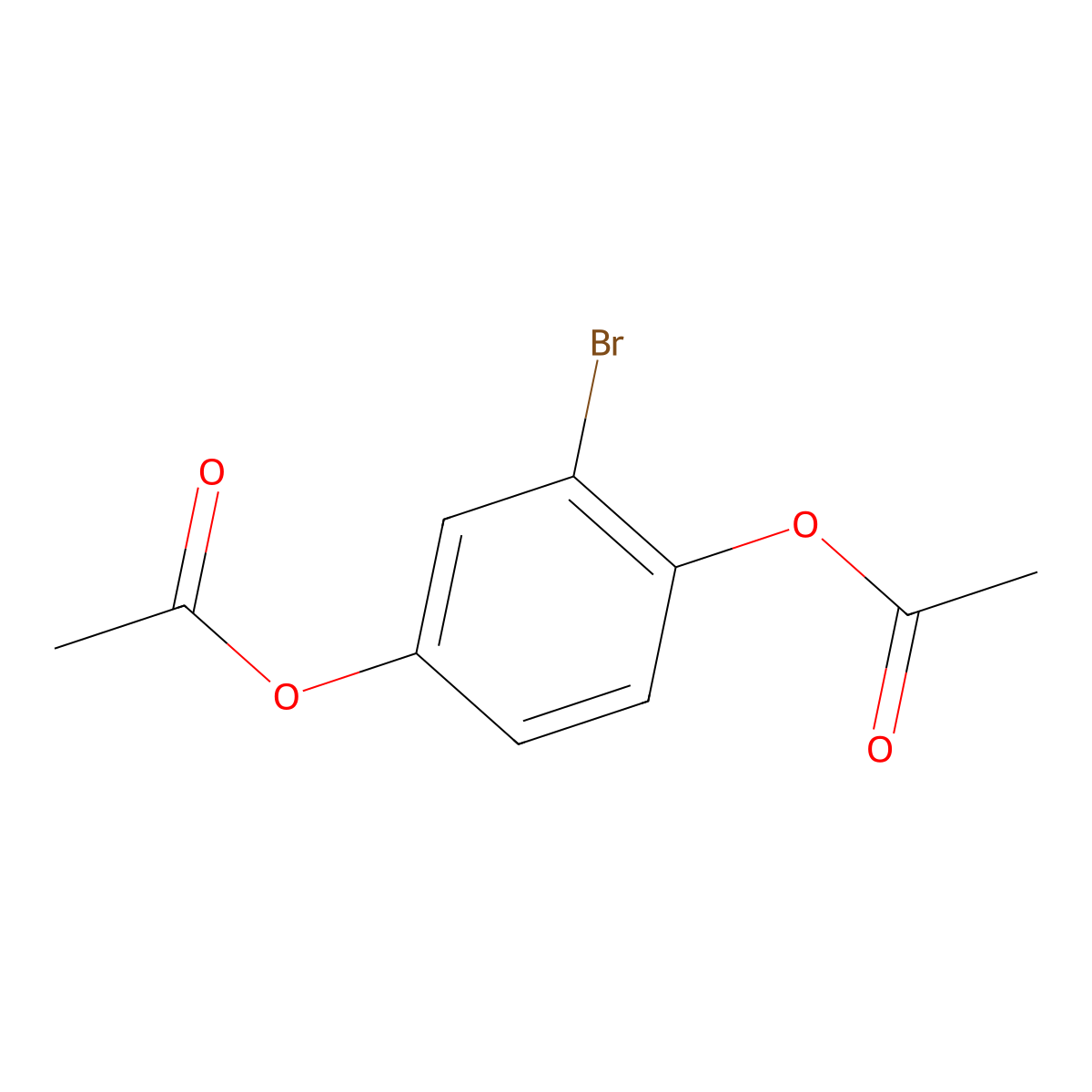 1,4-Diacetoxy-2-bromobenzene molecular structure, CAS 52376-16-6