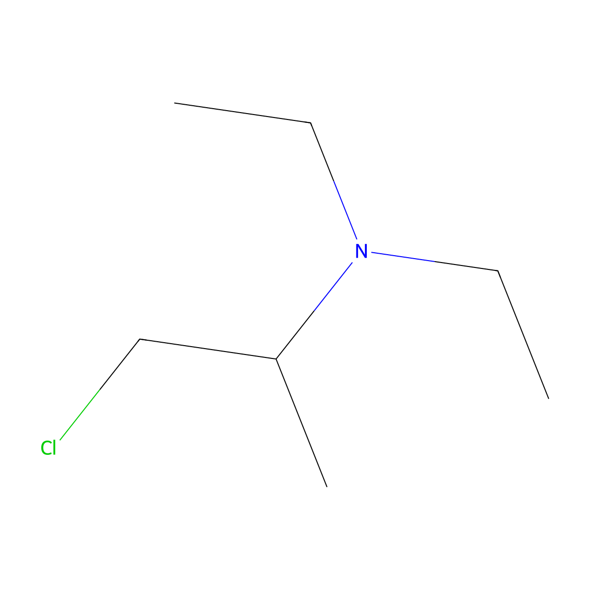 (1-Chloropropan-2-yl)diethylamine molecular structure, CAS 52377-23-8
