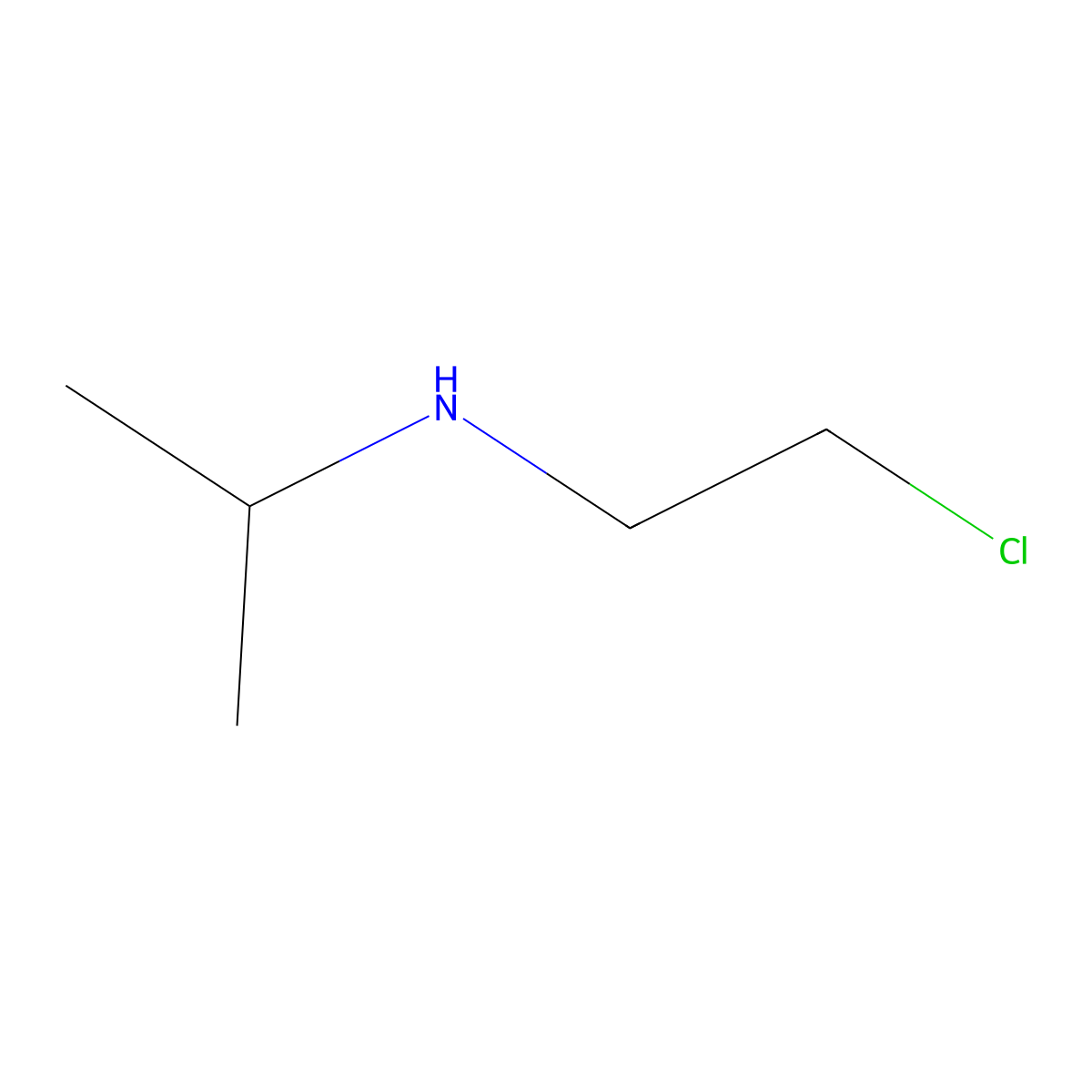 N-(2-chloroethyl)propan-2-amine molecular structure, CAS 52377-24-9