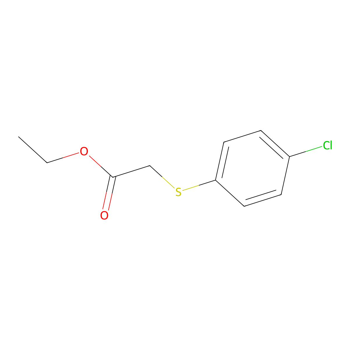 Ethyl [(4-Chlorophenyl)thio]acetate molecular structure, CAS 52377-68-1