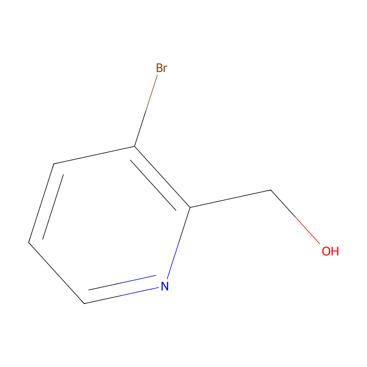 (3-Bromopyridin-2-yl)methanol molecular structure, CAS 52378-64-0
