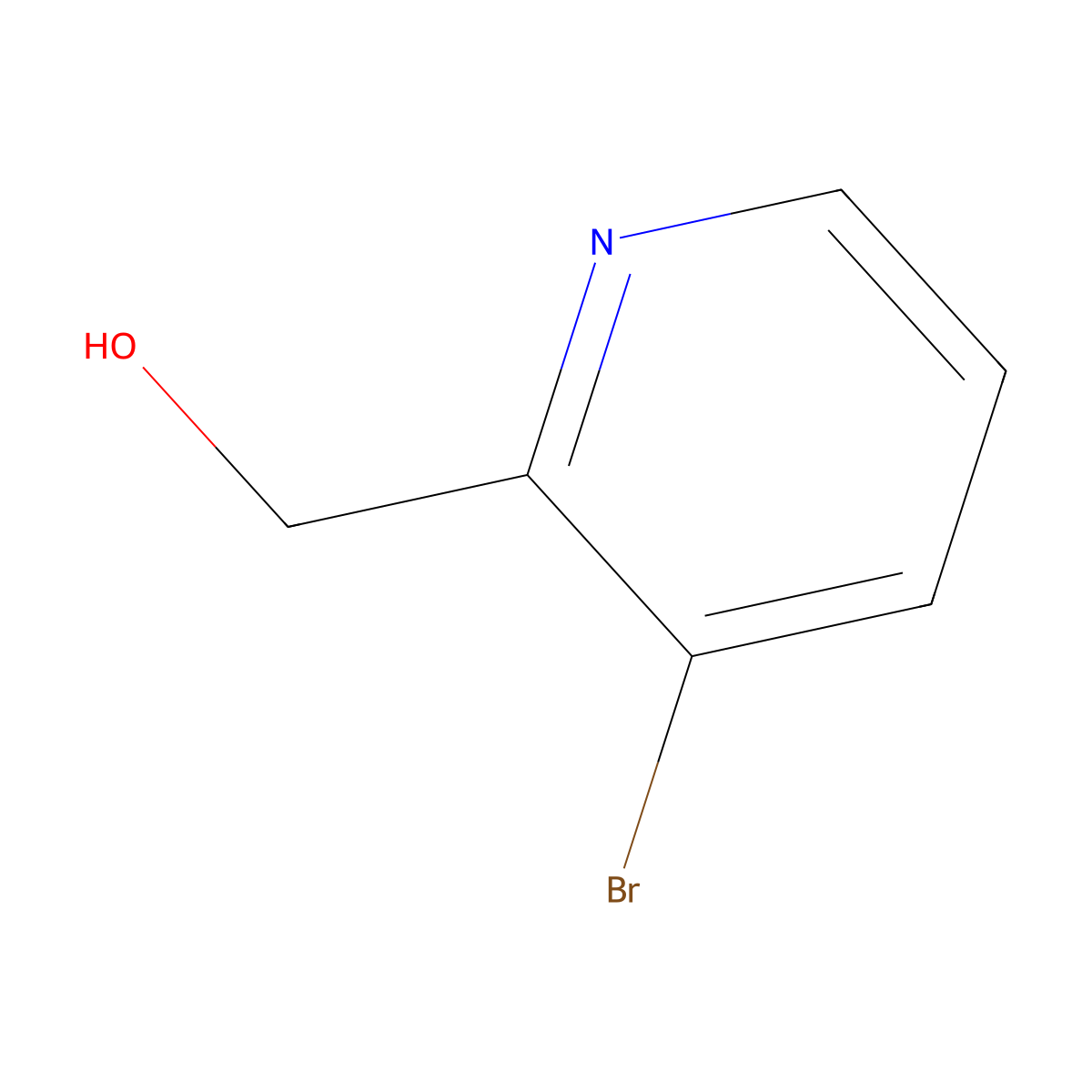 (3-Bromopyridin-2-yl)methanol molecular structure, CAS 52378-64-0