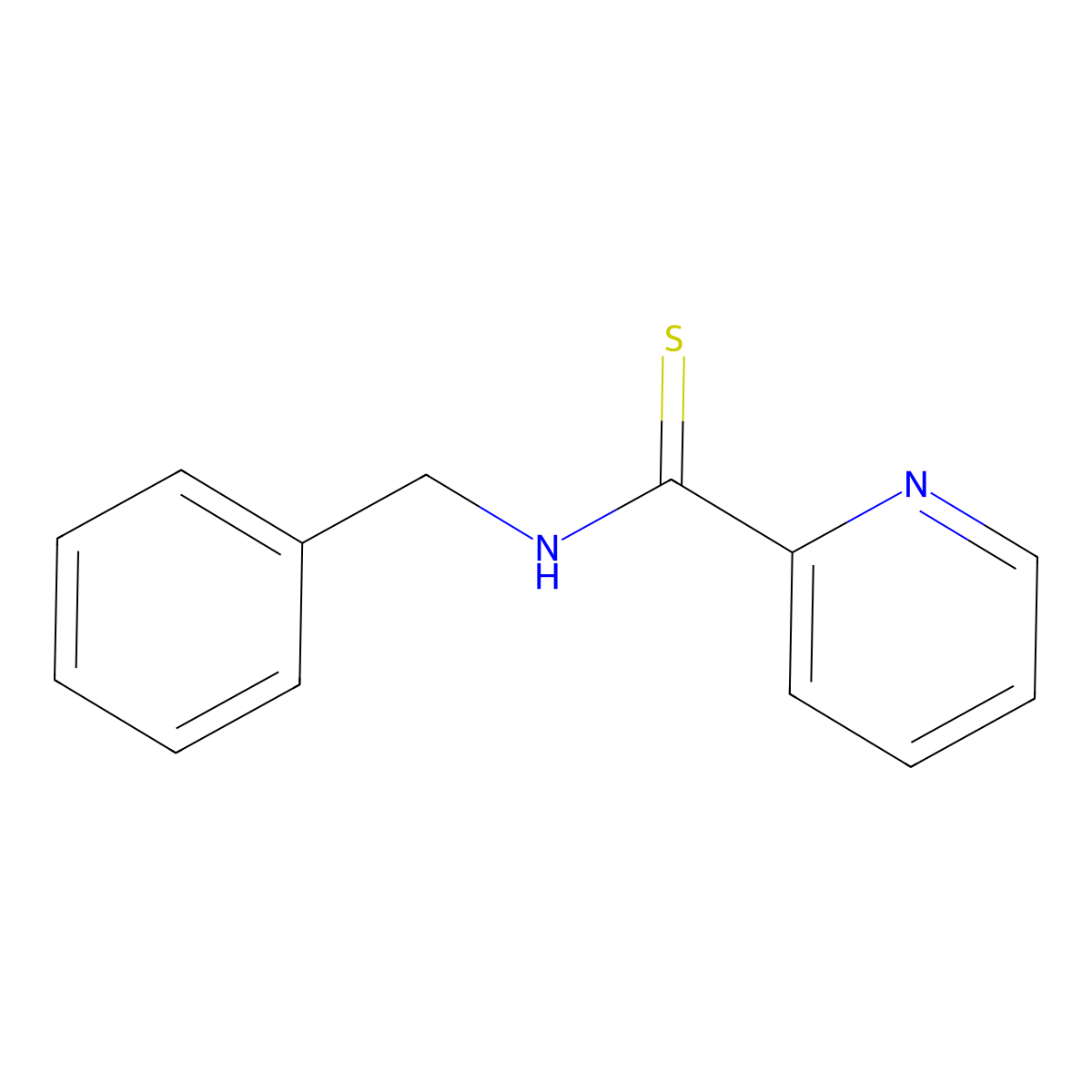 N-benzylpyridine-2-carbothioamide molecular structure, CAS 52379-37-0
