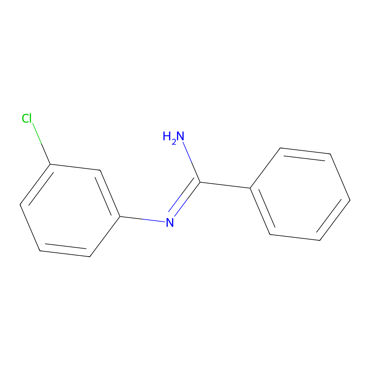 N'-(3-Chlorophenyl)benzenecarboximidamide molecular structure, CAS 52379-49-4