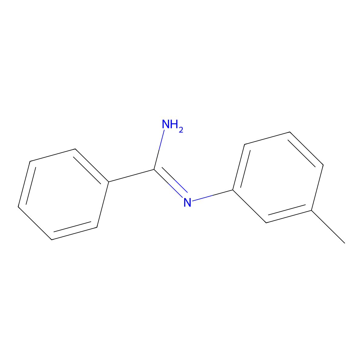 N-(3-methylphenyl)benzenecarboximidamide molecular structure, CAS 52379-50-7