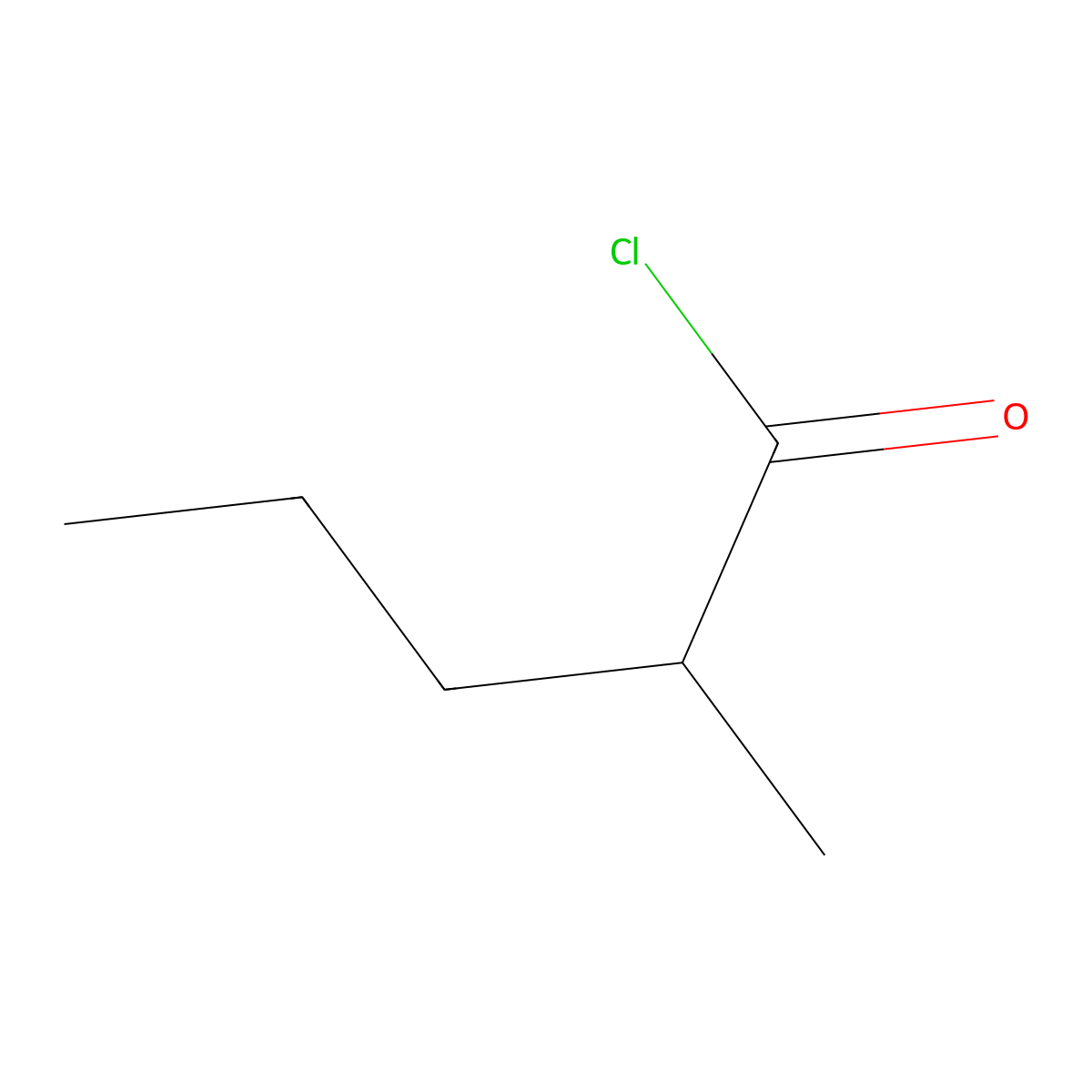 2-Methylvaleryl chloride molecular structure, CAS 5238-27-7