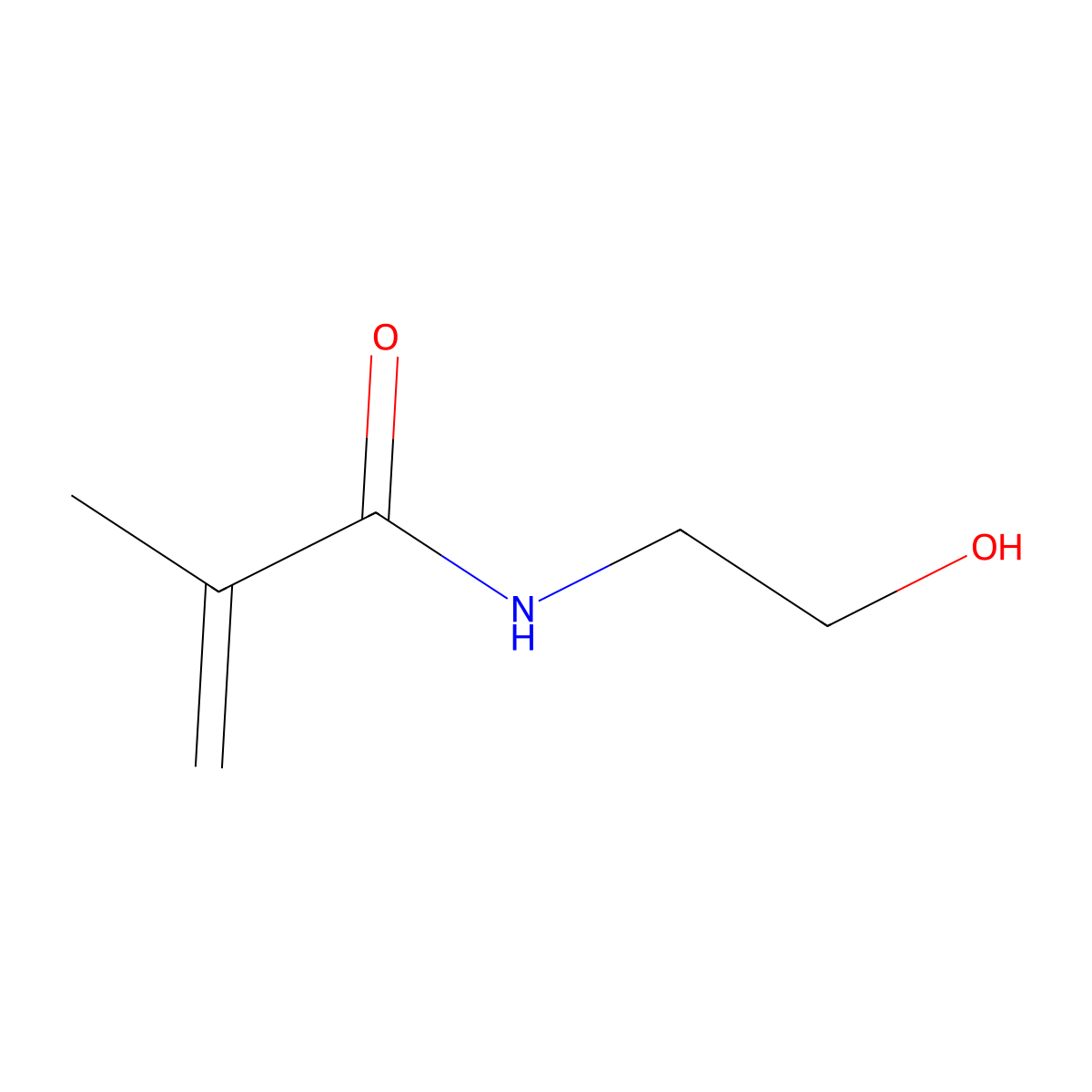 N-(2-Hydroxyethyl)methacrylamide molecular structure, CAS 5238-56-2