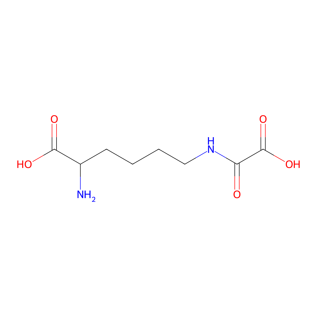 L-Lysine, N6-(carboxycarbonyl)- molecular structure, CAS 5238-83-5