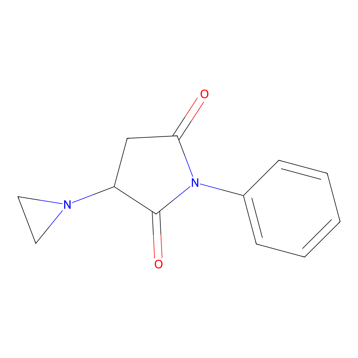 3-Aziridin-1-yl-1-phenyl-pyrrolidine-2,5-dione molecular structure, CAS 52380-78-6