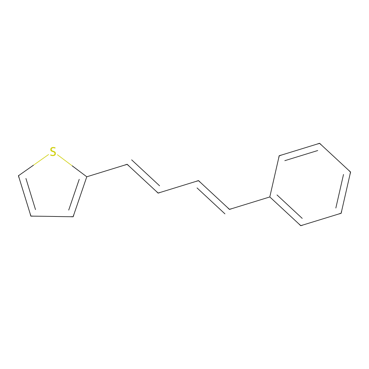 1-Phenyl-4-(2-thienyl)-1,3-butadiene molecular structure, CAS 52380-84-4