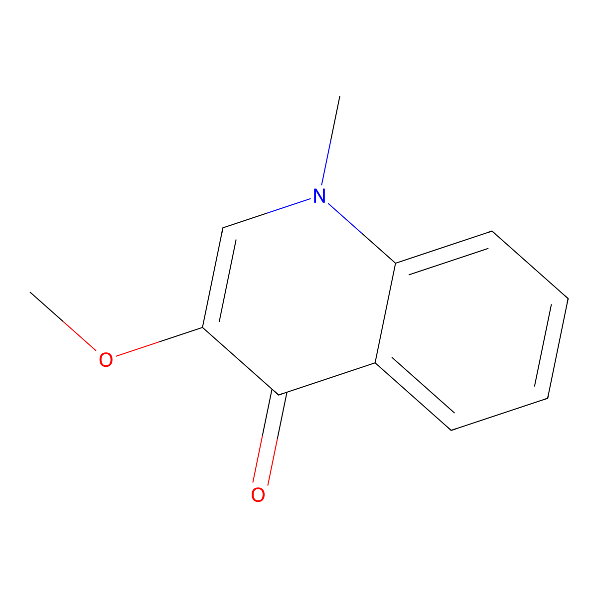 4(1H)-Quinolinone, 3-methoxy-1-methyl- molecular structure, CAS 52381-20-1
