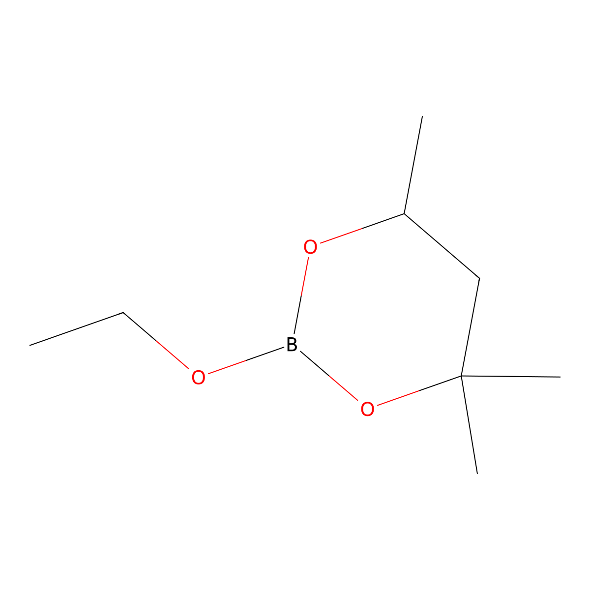 2-Ethoxy-4,4,6-trimethyl-1,3,2-dioxaborinane molecular structure, CAS 52386-21-7