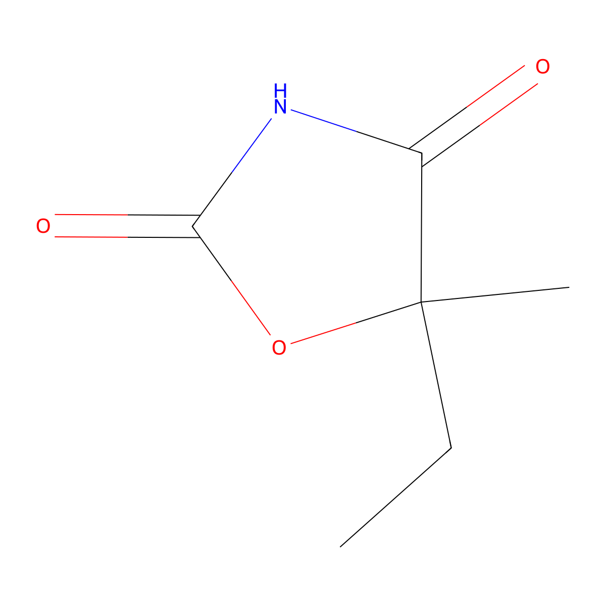 5-Ethyl-5-methyl-1,3-oxazolidine-2,4-dione molecular structure, CAS 52387-52-7