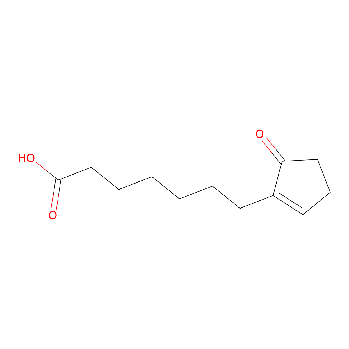 5-Oxo-1-cyclopentene-1-heptanoic acid molecular structure, CAS 5239-43-0
