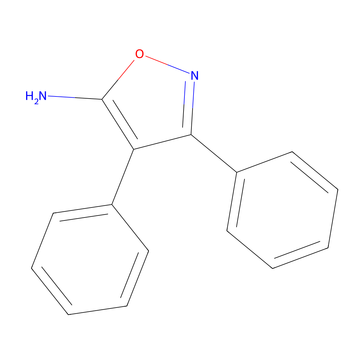 Diphenyl-1,2-oxazol-5-amine molecular structure, CAS 52392-73-1