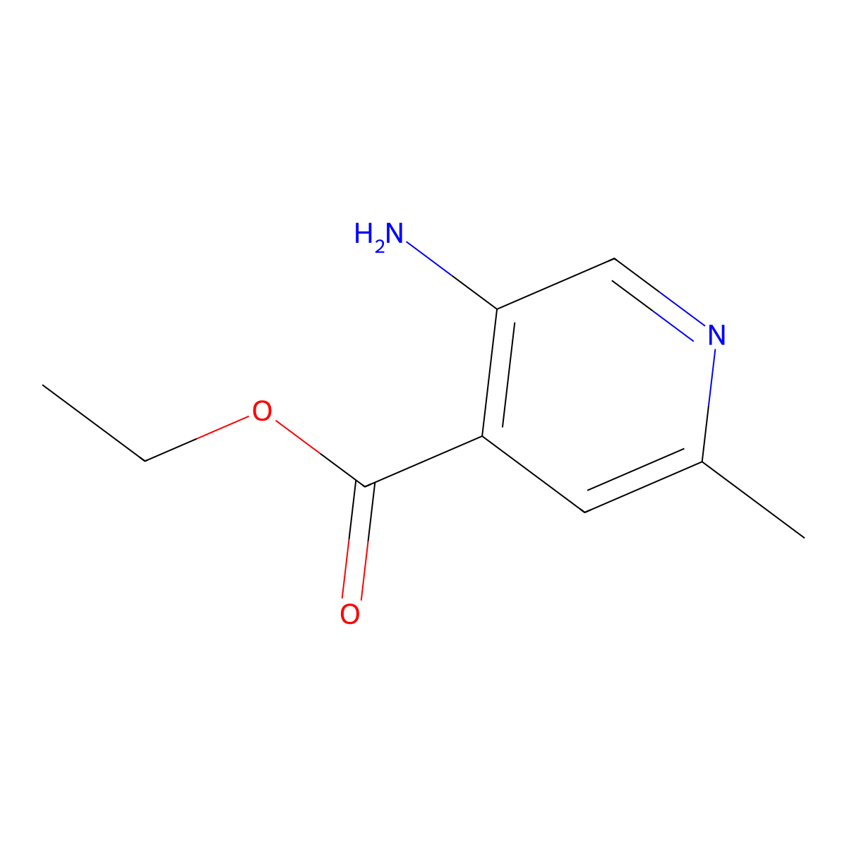 Ethyl 5-amino-2-methylpyridine-4-carboxylate molecular structure, CAS 52393-72-3