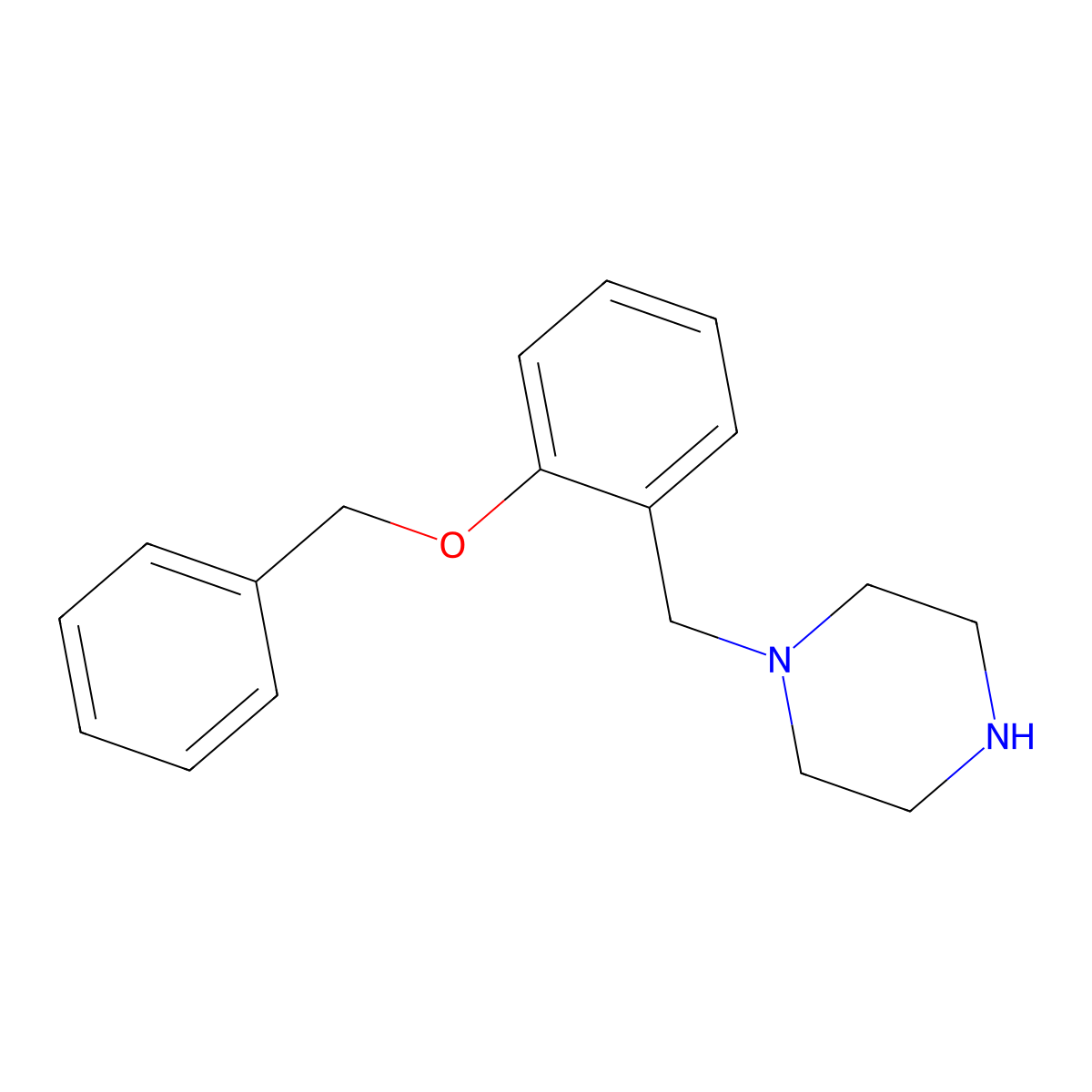 1-{[2-(Benzyloxy)phenyl]methyl}piperazine molecular structure, CAS 523980-11-2
