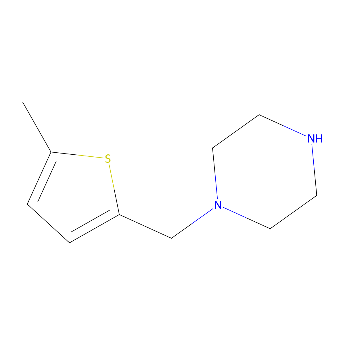 1-[(5-Methylthien-2-yl)methyl]piperazine molecular structure, CAS 523981-53-5