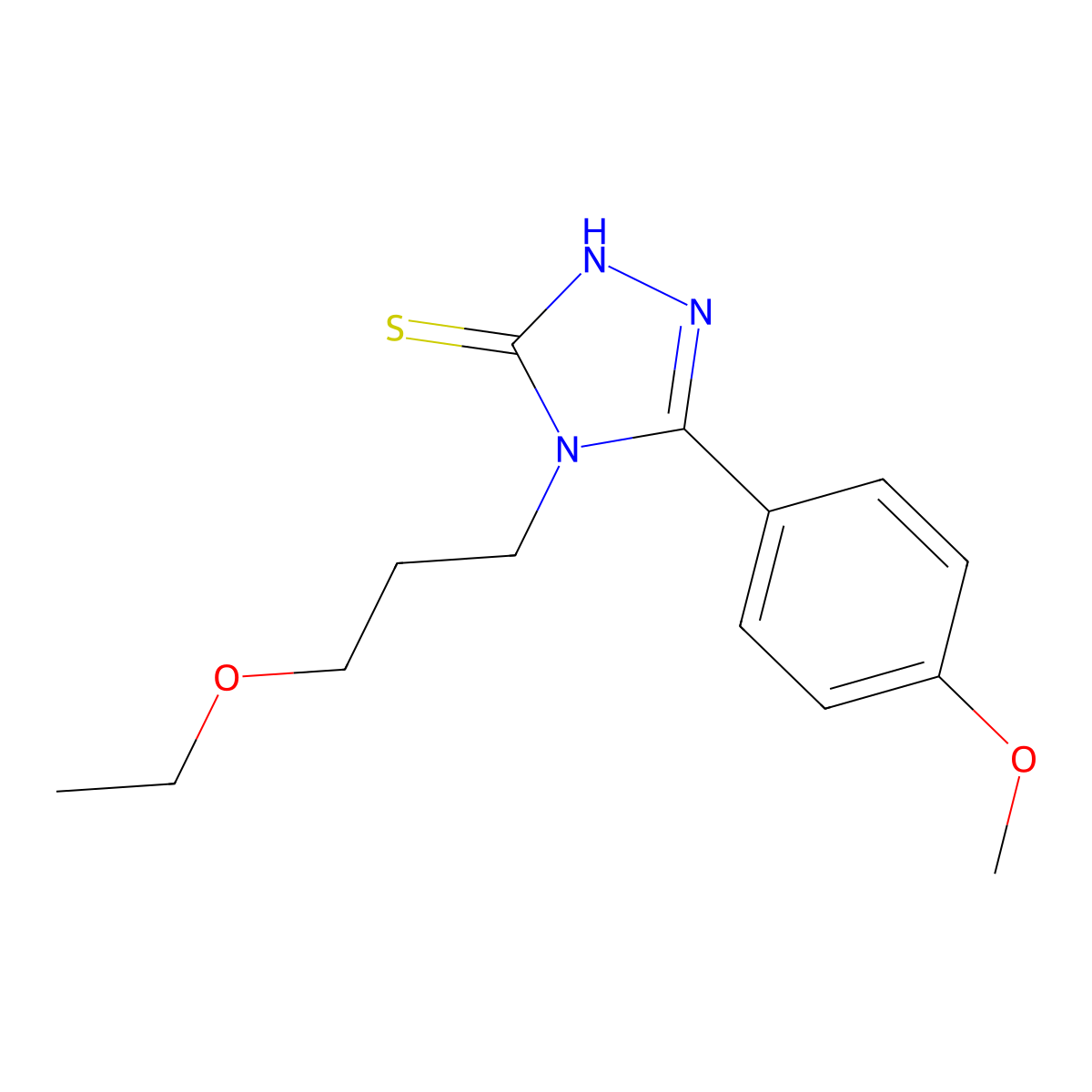 4-(3-ethoxypropyl)-5-(4-methoxyphenyl)-4H-1,2,4-triazole-3-thiol molecular structure, CAS 523990-79-6