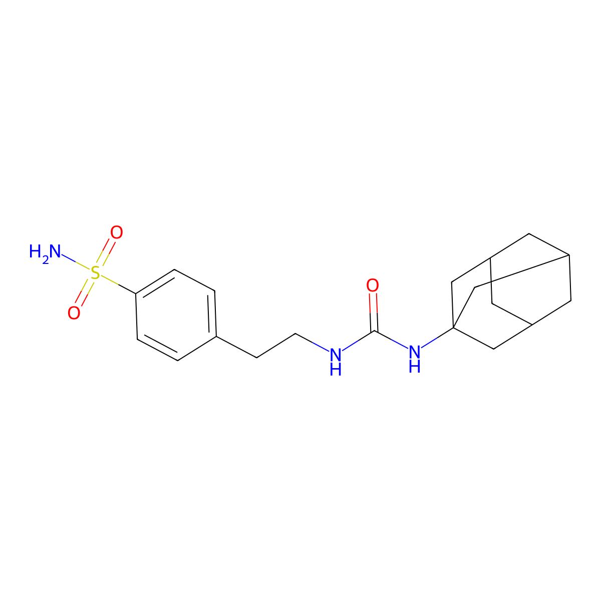 1-(1-Adamantyl)-3-[2-(4-sulfamoylphenyl)ethyl]urea molecular structure, CAS 523991-29-9