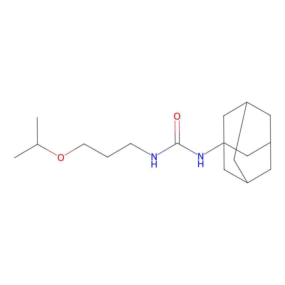 N-adamantanyl{[3-(methylethoxy)propyl]amino}carboxamide molecular structure, CAS 523991-31-3
