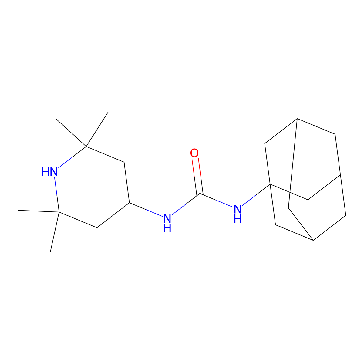 1-(1-Adamantyl)-3-(2,2,6,6-tetramethylpiperidin-4-yl)urea molecular structure, CAS 523991-33-5