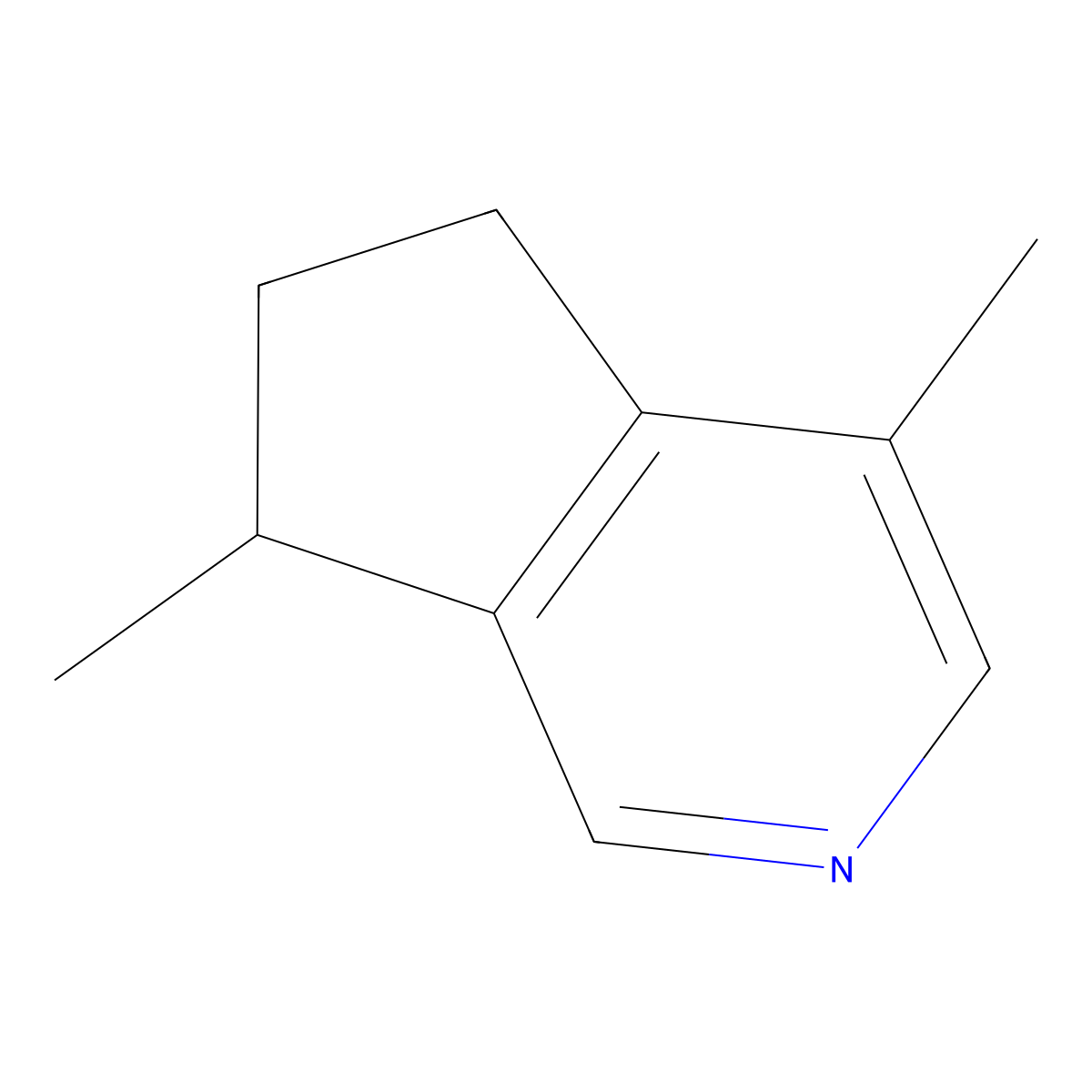 (7S)-6,7-Dihydro-4,7-dimethyl-5H-cyclopenta(c)pyridine molecular structure, CAS 524-03-8