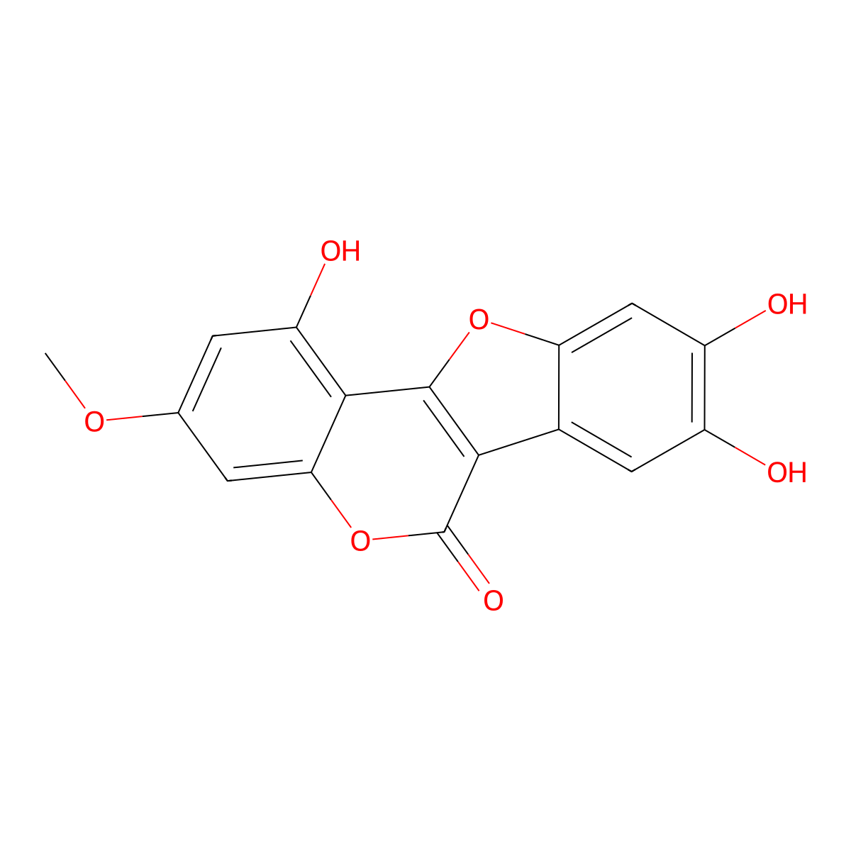 Wedelolactone molecular structure, CAS 524-12-9