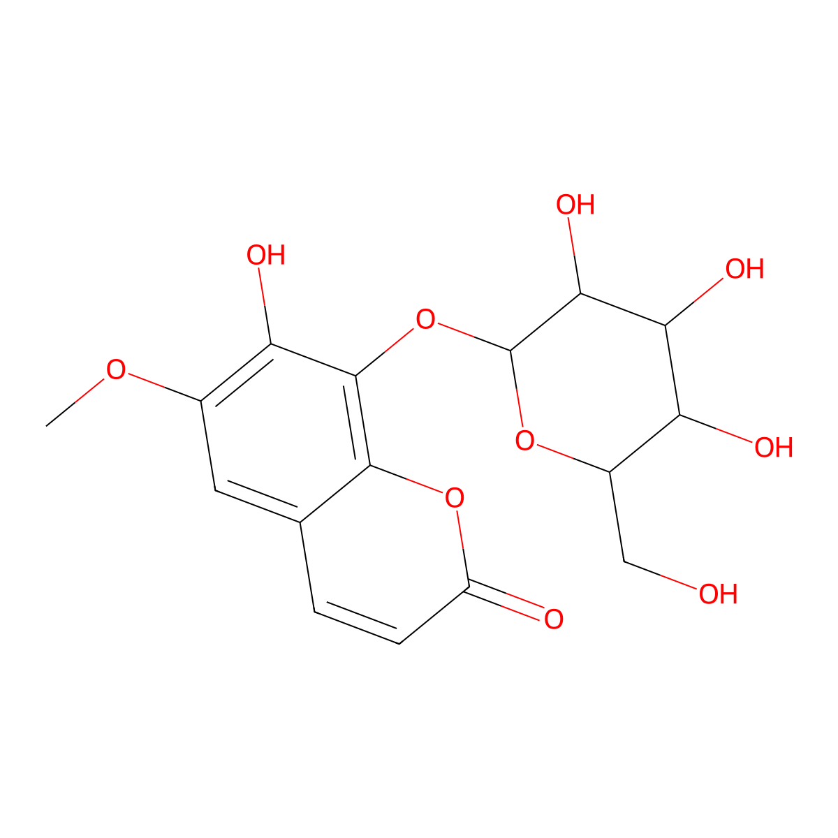 Fraxin molecular structure, CAS 524-30-1