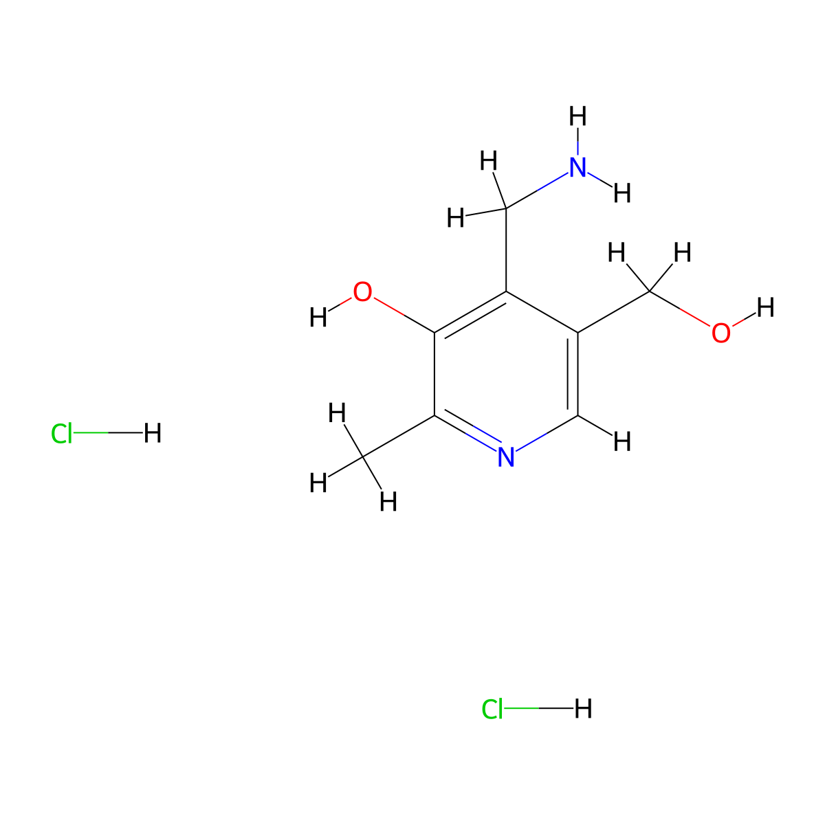 Pyridoxamine, dihydrochloride molecular structure, CAS 524-36-7