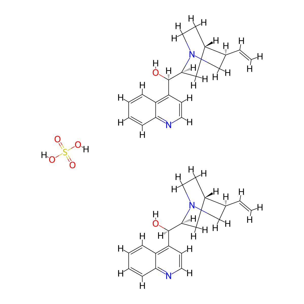 Cinchonidine sulfate molecular structure, CAS 524-61-8