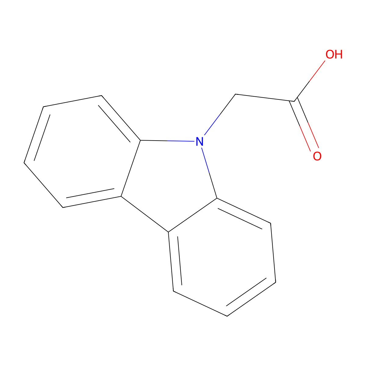 9-Carbazoleacetic acid molecular structure, CAS 524-80-1