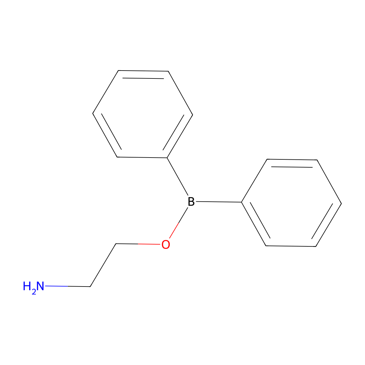 2-Aminoethoxydiphenyl borate molecular structure, CAS 524-95-8