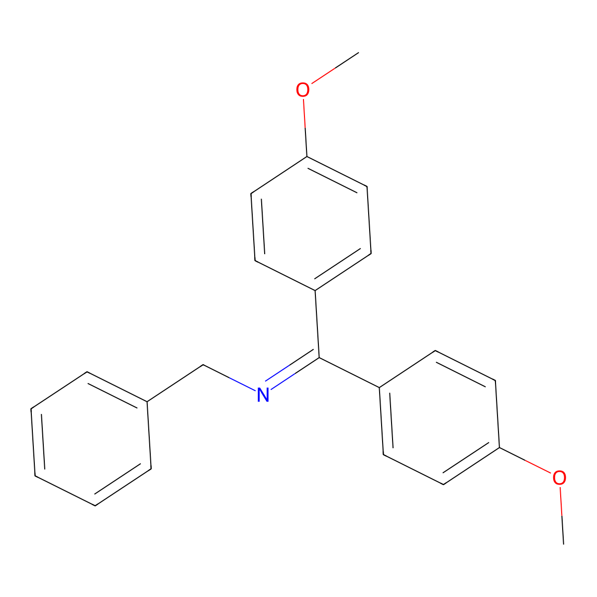 Benzylimidobis(p-methoxyphenyl)methane molecular structure, CAS 524-96-9