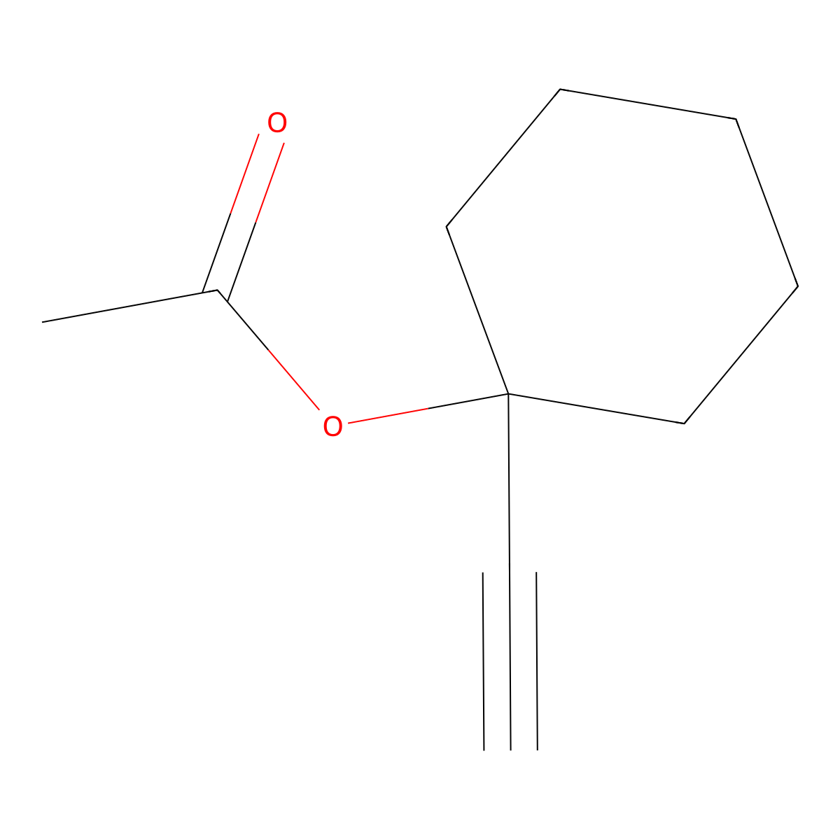 Cyclohexanol, 1-ethynyl-, 1-acetate molecular structure, CAS 5240-32-4