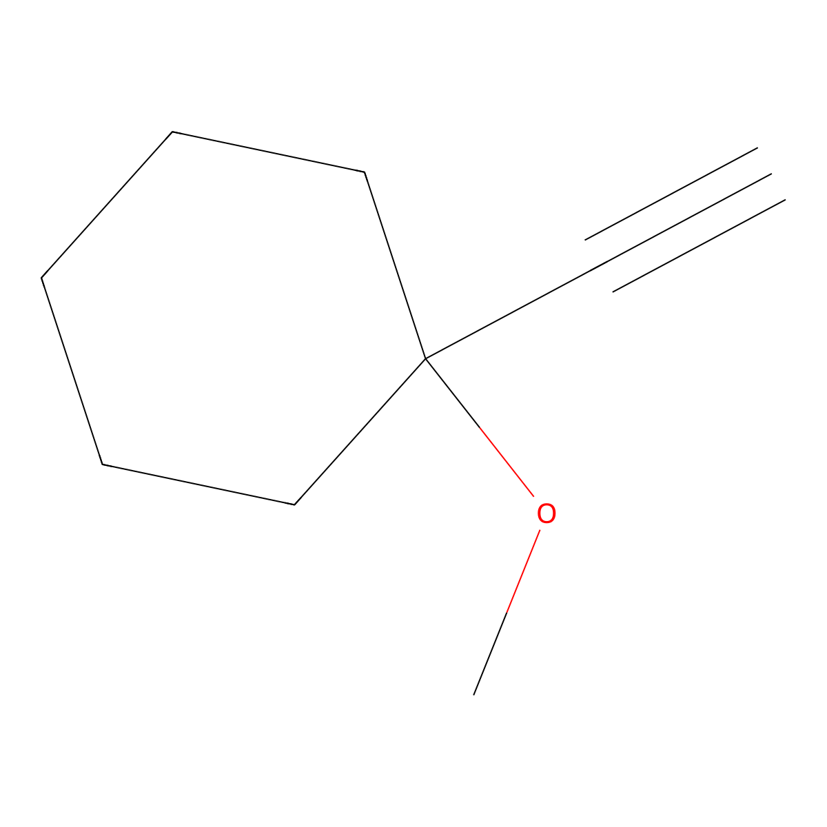1-Ethynyl-1-methoxycyclohexane molecular structure, CAS 5240-36-8