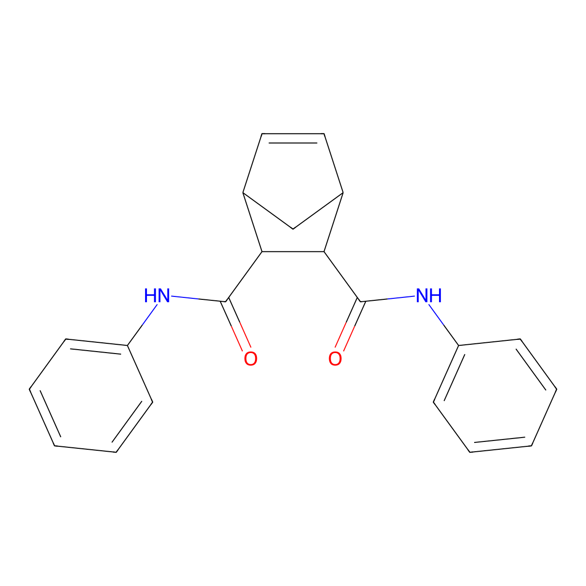 2-N,3-N-diphenylbicyclo[2.2.1]hept-5-ene-2,3-dicarboxamide molecular structure, CAS 5240-65-3