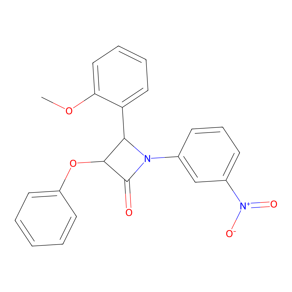 4-(2-Methoxyphenyl)-1-(3-nitrophenyl)-3-phenoxyazetidin-2-one molecular structure, CAS 524000-02-0