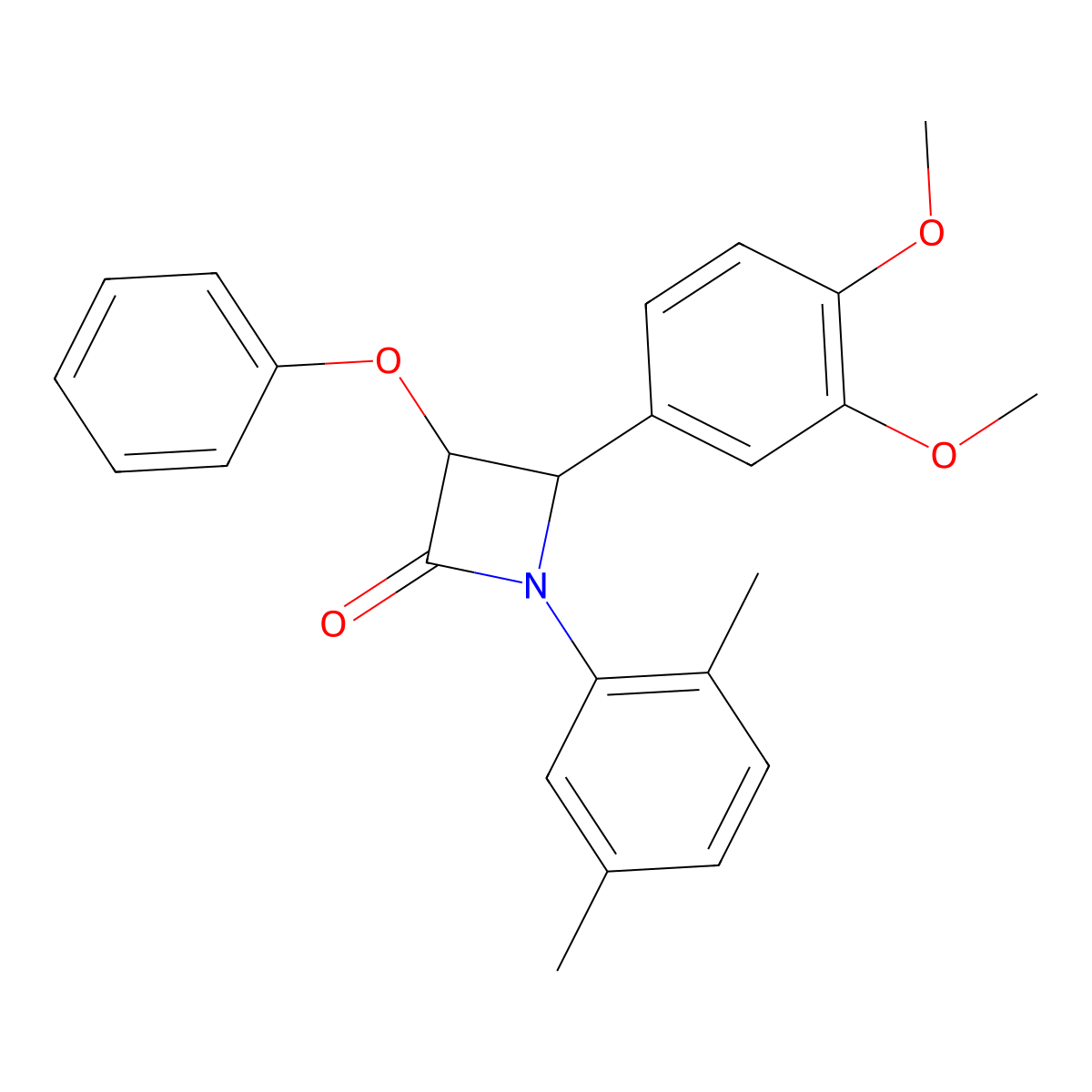4-(3,4-Dimethoxyphenyl)-1-(2,5-dimethylphenyl)-3-phenoxyazetidin-2-one molecular structure, CAS 524001-16-9