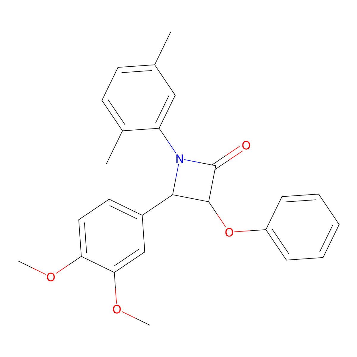 4-(3,4-Dimethoxyphenyl)-1-(2,5-dimethylphenyl)-3-phenoxyazetidin-2-one molecular structure, CAS 524001-16-9