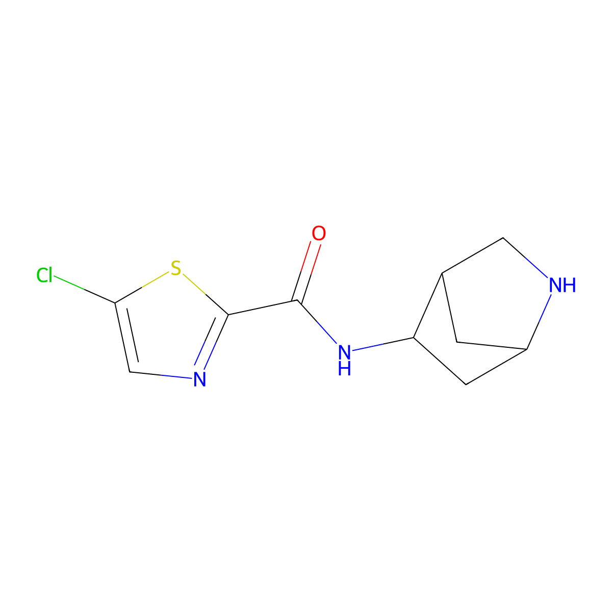N-(2-Azabicyclo[2.2.1]heptan-5-yl)-5-chlorothiazole-2-carboxamide molecular structure, CAS 524016-11-3