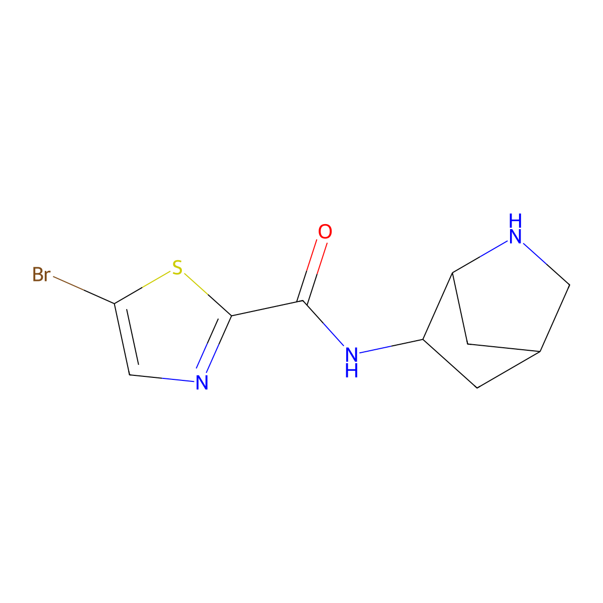 N-(2-Azabicyclo[2.2.1]heptan-6-yl)-5-bromothiazole-2-carboxamide molecular structure, CAS 524017-40-1